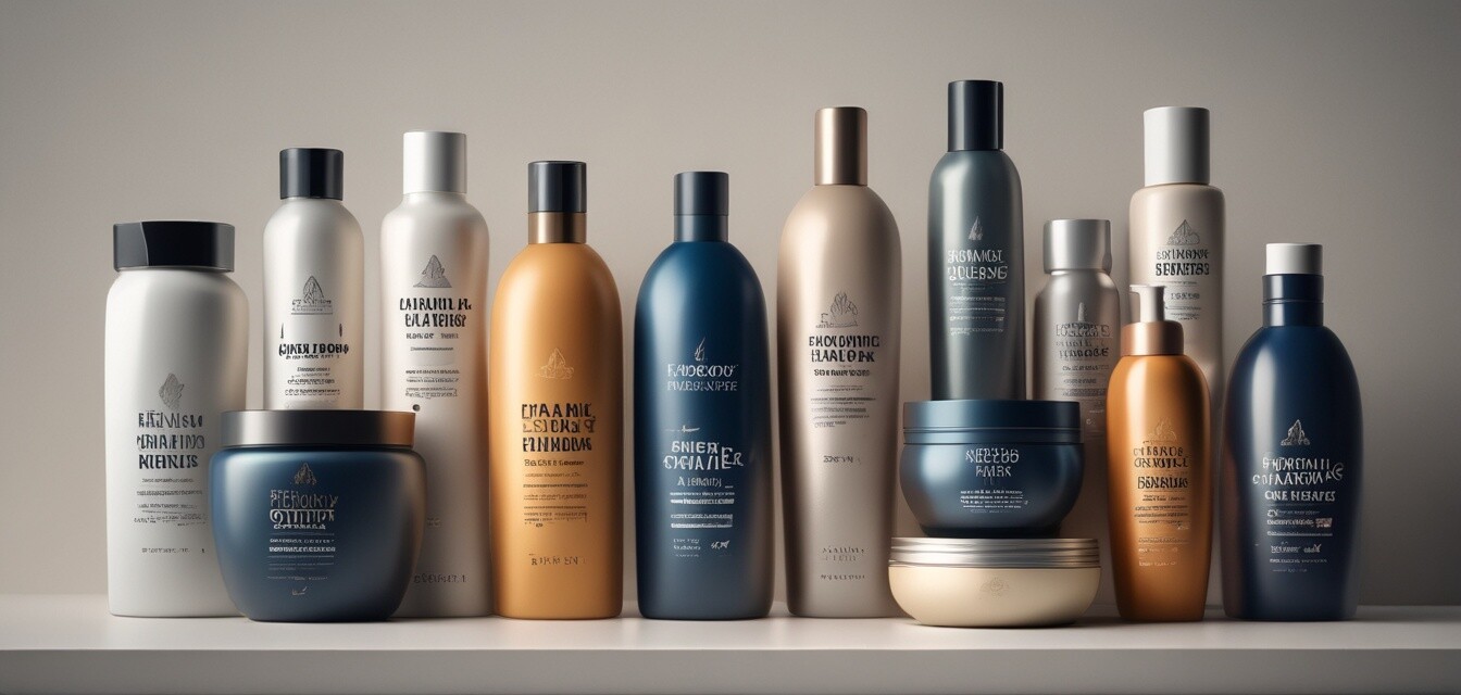 Variety of hair care products